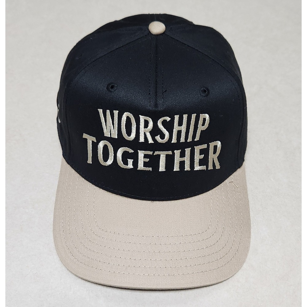 Worship Together Otto Cap Snapback Hat Black Tan Christian Embroidered 31-069